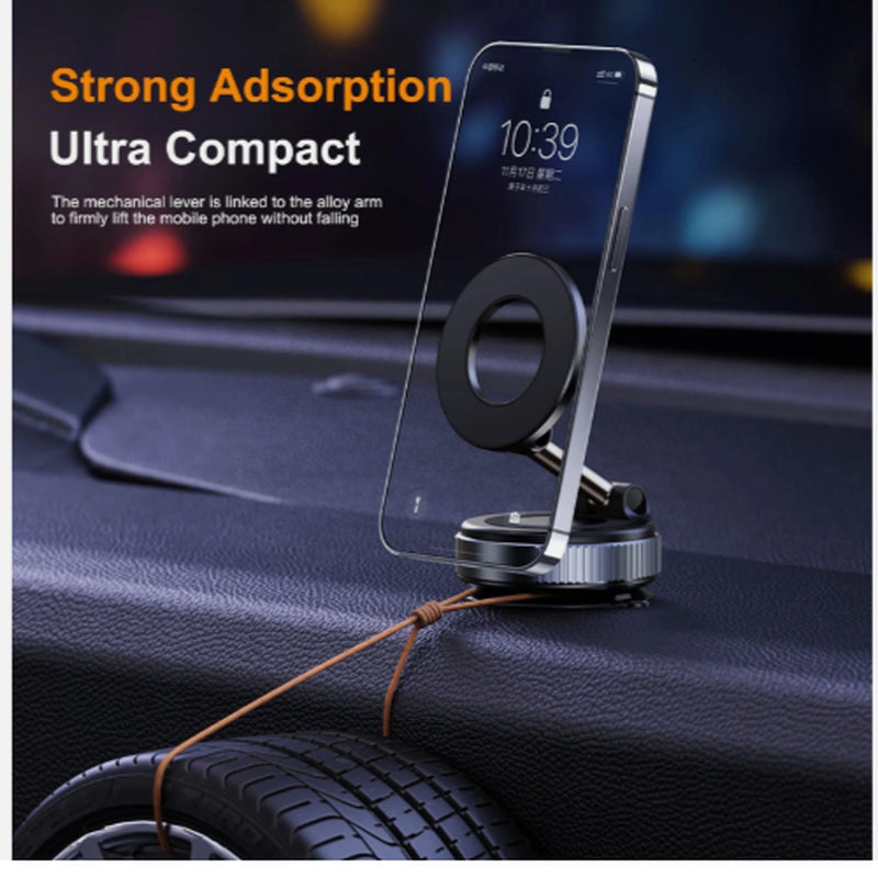 Magnetic Vacuum Suction Cup Car Phone Holder Stand Mount 360° Rotation