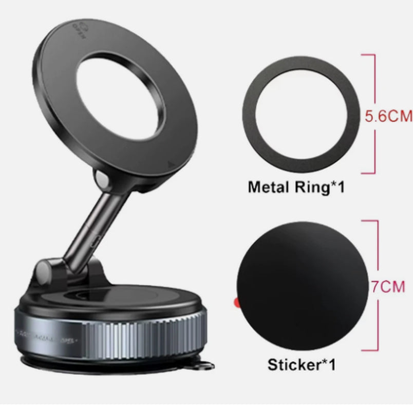 Magnetic Vacuum Suction Cup Car Phone Holder Stand Mount 360° Rotation