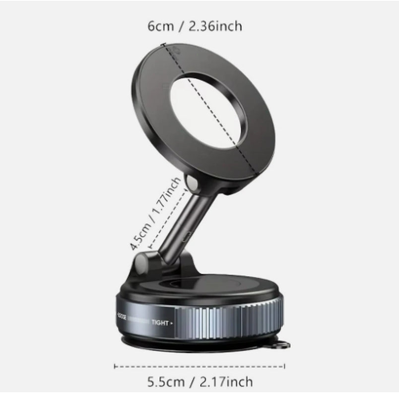 Magnetic Vacuum Suction Cup Car Phone Holder Stand Mount 360° Rotation