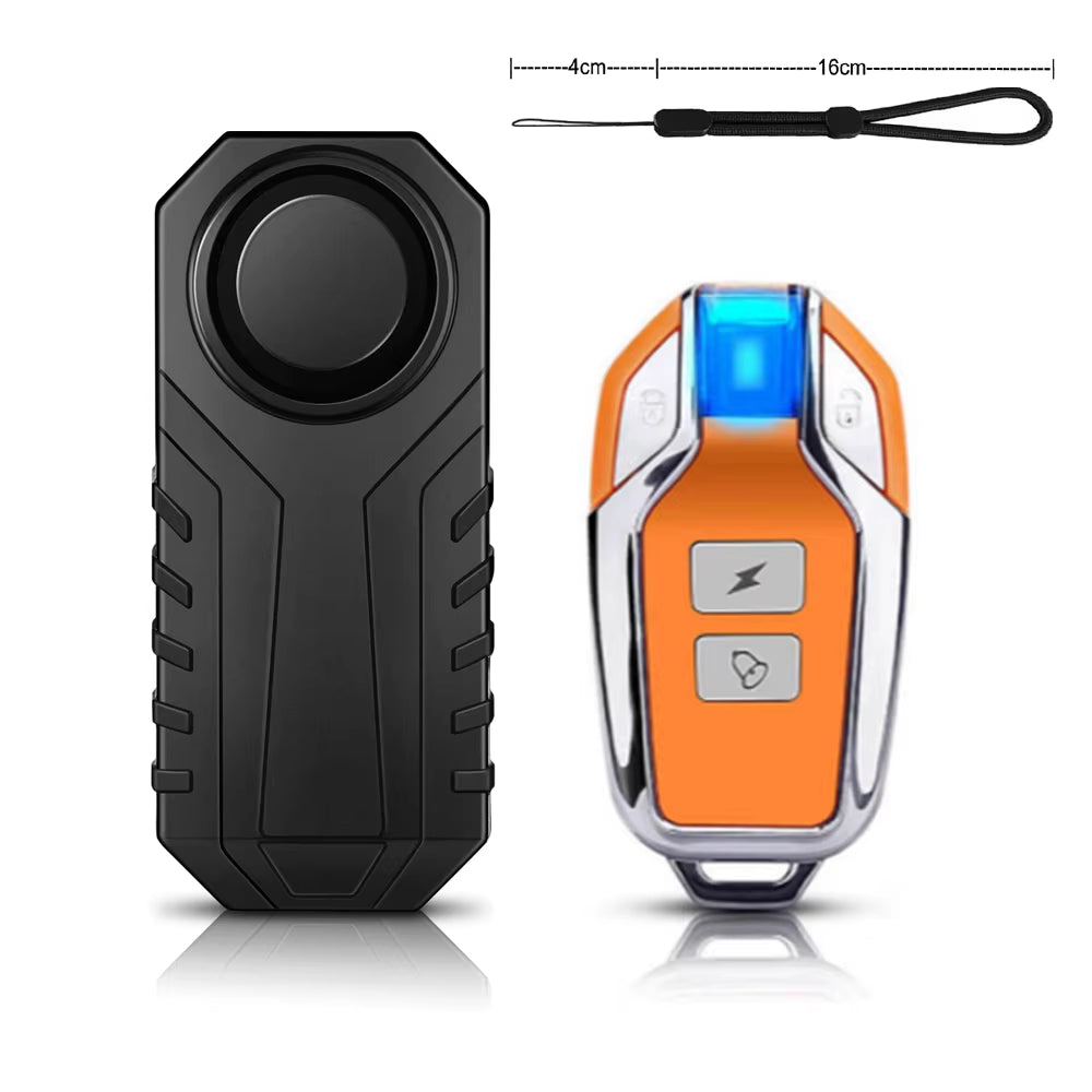 113Db Anti-Theft Bicycle Motorcycle Alarm Wireless Security Vibration Sensor Waterproof Electric Bike Alarm with Remote Control