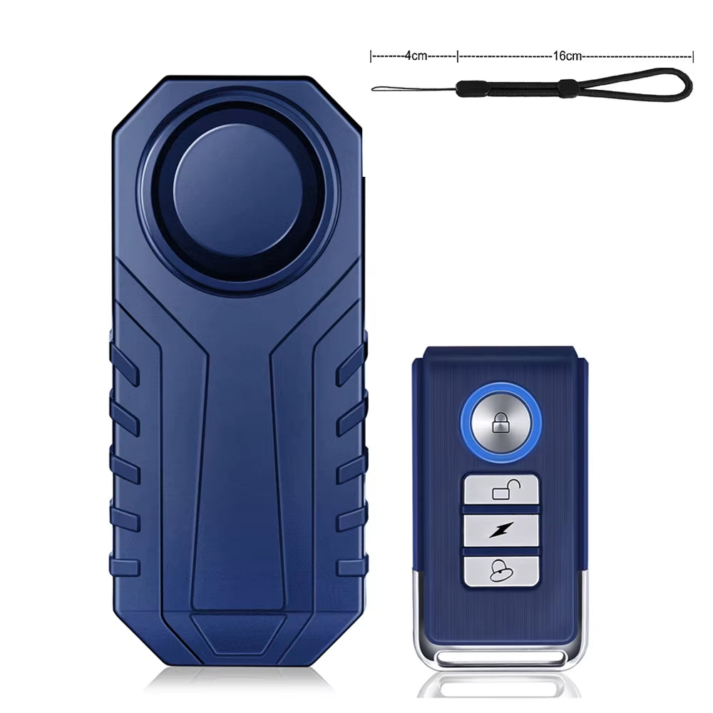 113Db Anti-Theft Bicycle Motorcycle Alarm Wireless Security Vibration Sensor Waterproof Electric Bike Alarm with Remote Control