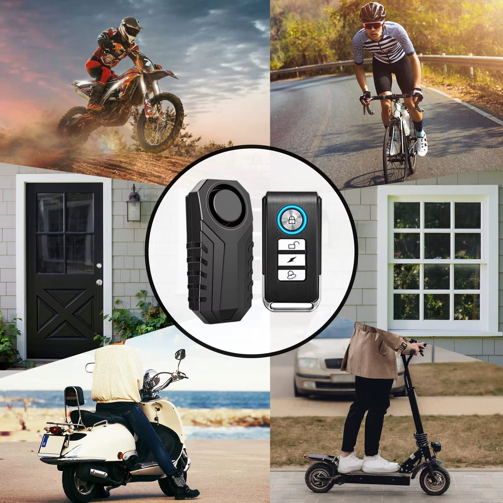 113Db Anti-Theft Bicycle Motorcycle Alarm Wireless Security Vibration Sensor Waterproof Electric Bike Alarm with Remote Control