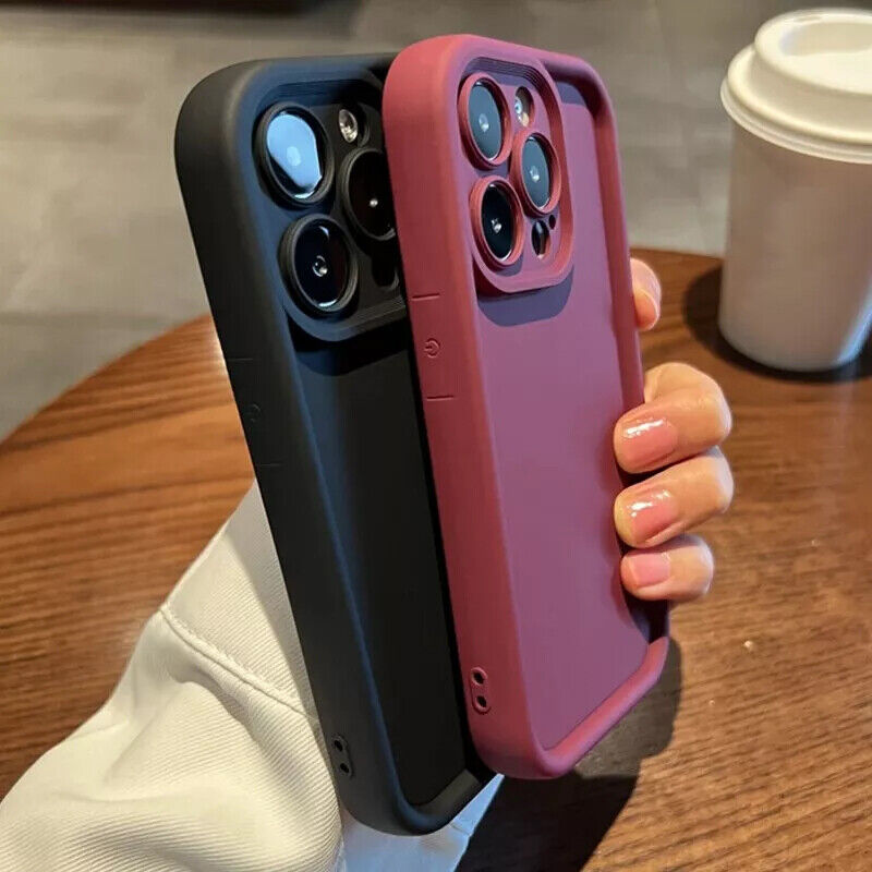 Thickened Liquid Silicone Case for iPhone 13, 14, 15, 16, 17 Pro Max - Shockproof Protection Cover