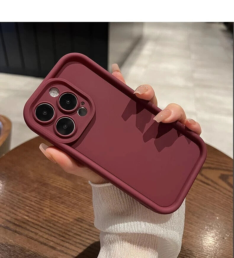 Thickened Liquid Silicone Case for iPhone 13, 14, 15, 16, 17 Pro Max - Shockproof Protection Cover