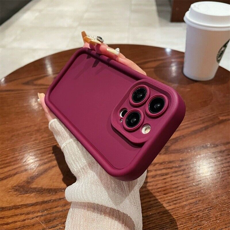 Thickened Liquid Silicone Case for iPhone 13, 14, 15, 16, 17 Pro Max - Shockproof Protection Cover