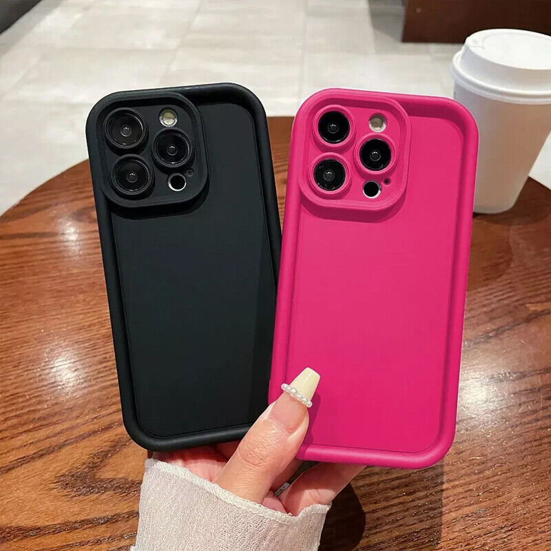 Thickened Liquid Silicone Case for iPhone 13, 14, 15, 16, 17 Pro Max - Shockproof Protection Cover